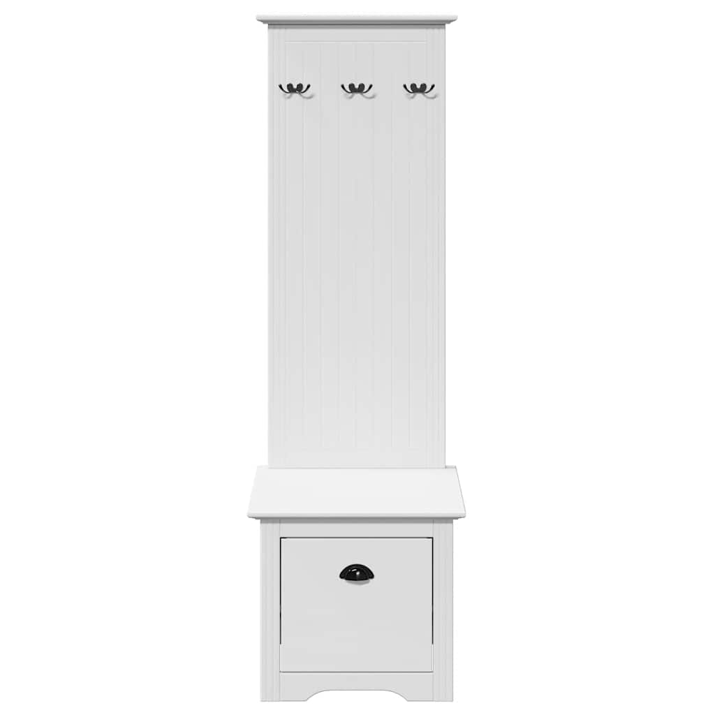 vidaXL Dulap de hol cu cârlige „BODO” Alb 50x40x157 cm