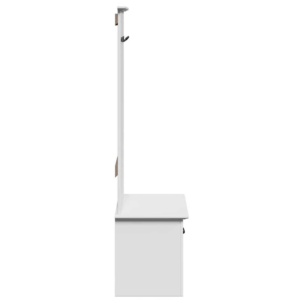 vidaXL Dulap de hol cu cârlige „BODO” Alb 50x40x157 cm