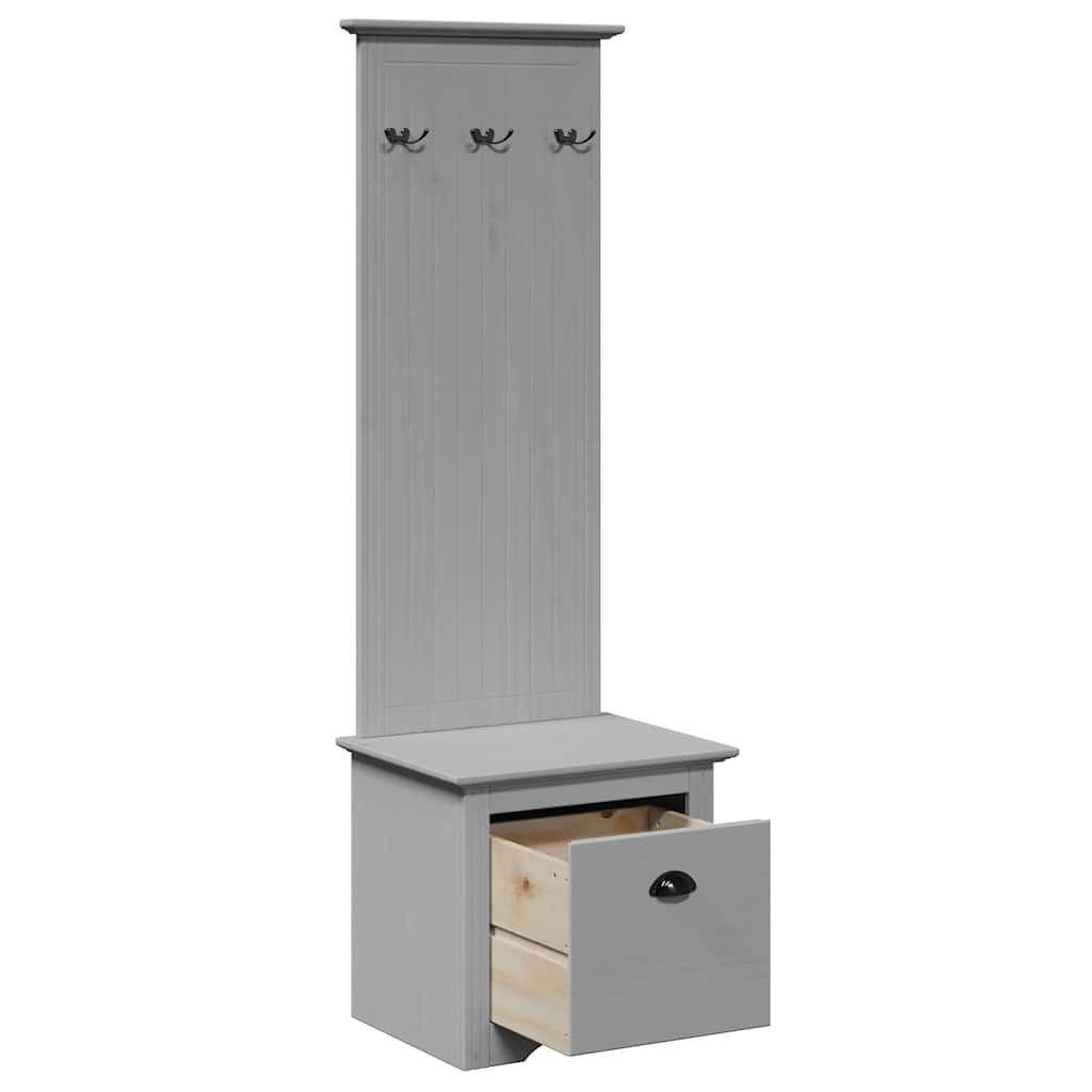 vidaXL Dulap de hol cu cârlige „BODO” gri 50x40x157 cm