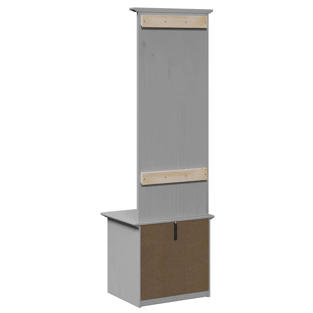 vidaXL Dulap de hol cu cârlige „BODO” gri 50x40x157 cm