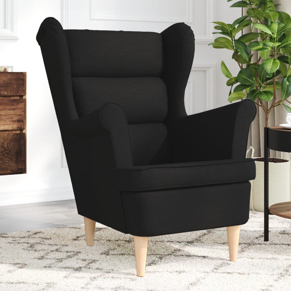 vidaXL Fotoliu, negru, 74x84x100 cm, textil vidaXL Fotoliu, negru, 74x84x100 cm, textil