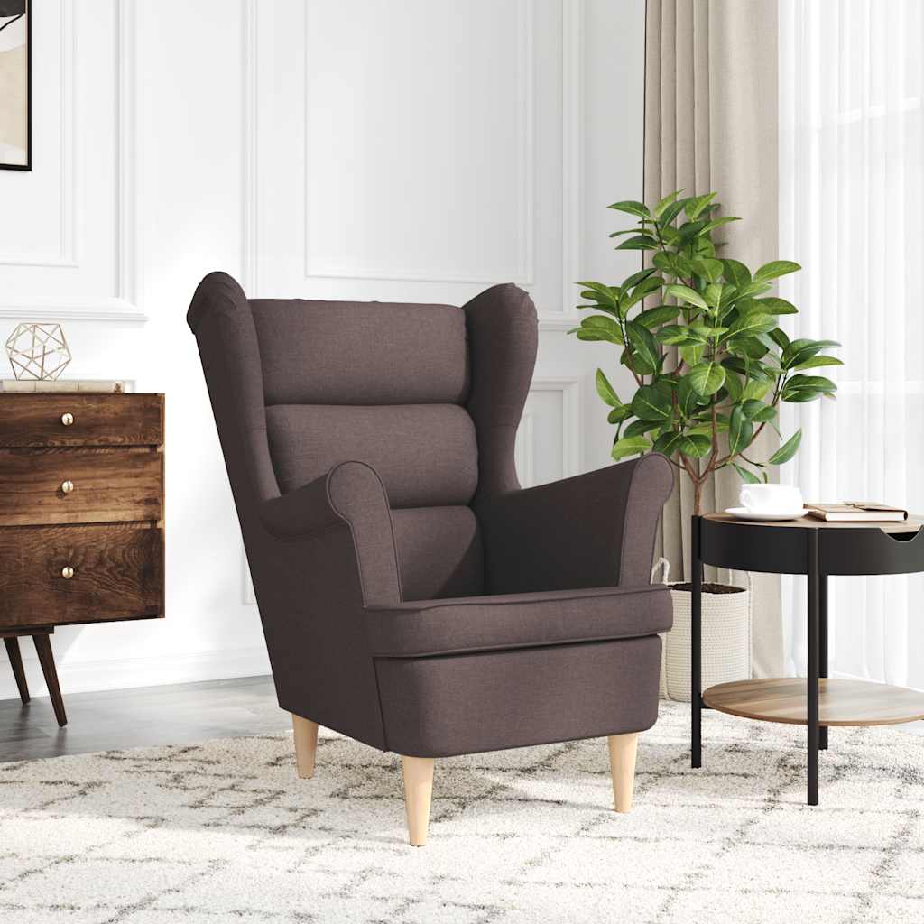 vidaXL Fotoliu, maro închis, 74x84x100 cm, textil vidaXL Fotoliu, maro închis, 74x84x100 cm, textil