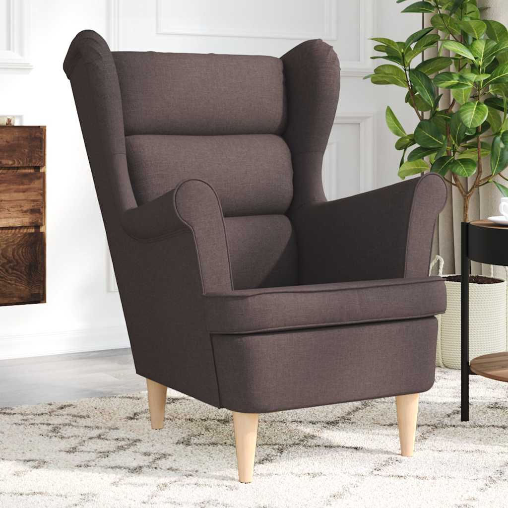 vidaXL Fotoliu, maro închis, 74x84x100 cm, textil vidaXL Fotoliu, maro închis, 74x84x100 cm, textil