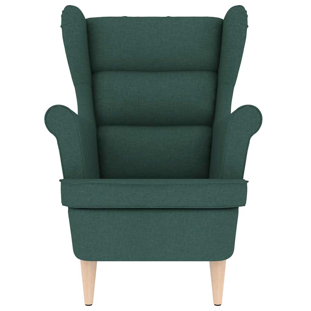 vidaXL Fotoliu, verde închis, 74x84x100 cm, textil