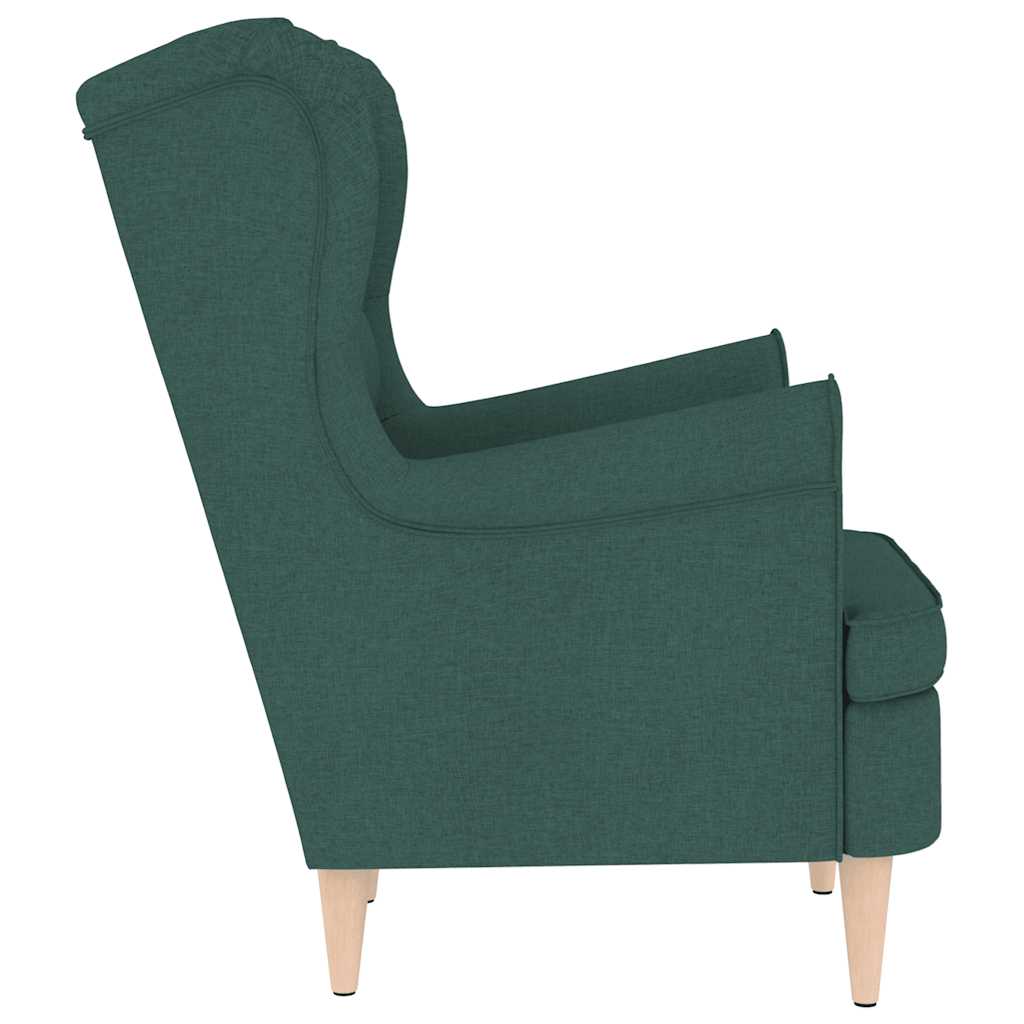 vidaXL Fotoliu, verde închis, 74x84x100 cm, textil