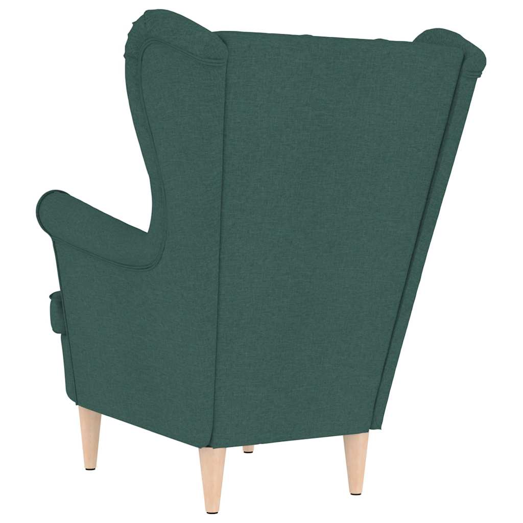 vidaXL Fotoliu, verde închis, 74x84x100 cm, textil