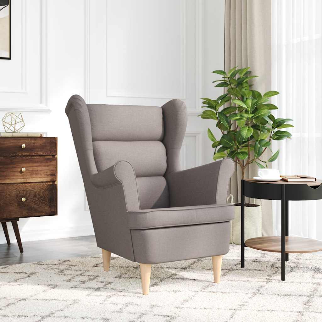 vidaXL Fotoliu, gri taupe, 74x84x100 cm, textil vidaXL Fotoliu, gri taupe, 74x84x100 cm, textil