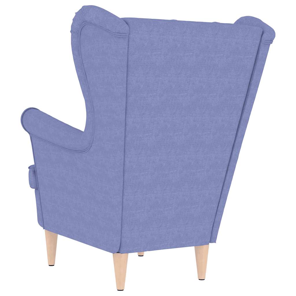 vidaXL Fotoliu, albastru jeans, 74x84x100 cm, textil