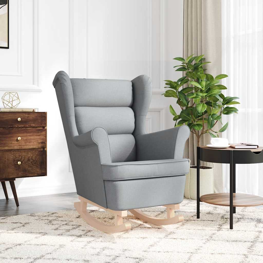 vidaXL Scaun balansoar, gri deschis, 74x90x102 cm, material textil