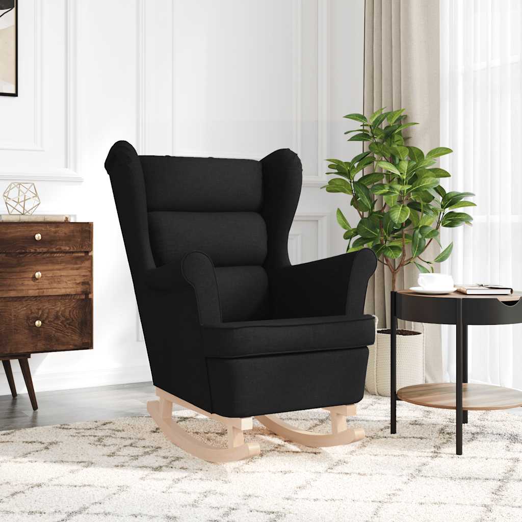 vidaXL Scaun balansoar, negru, 74x90x102 cm, material textil