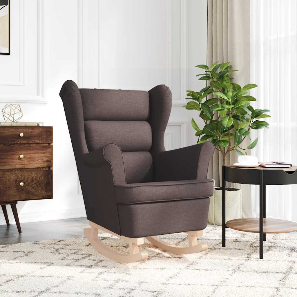 vidaXL Scaun balansoar, maro închis, 74x90x102 cm, material textil