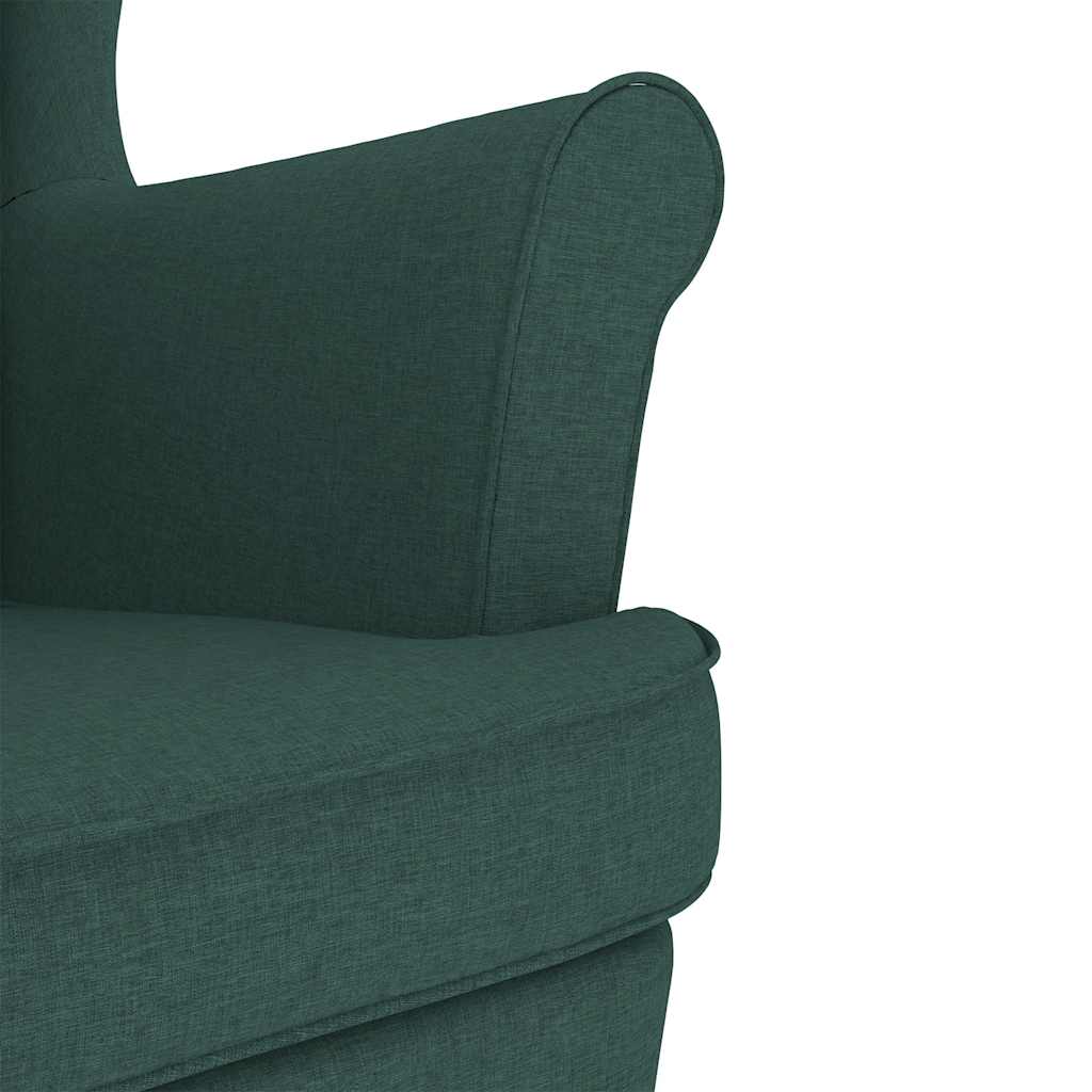 vidaXL Scaun balansoar, verde închis, 74x90x102 cm, material textil