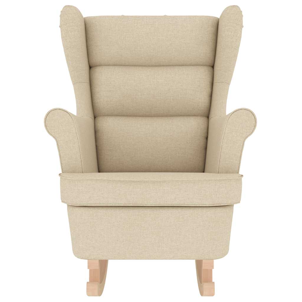 vidaXL Scaun balansoar, crem, 74x90x102 cm, material textil