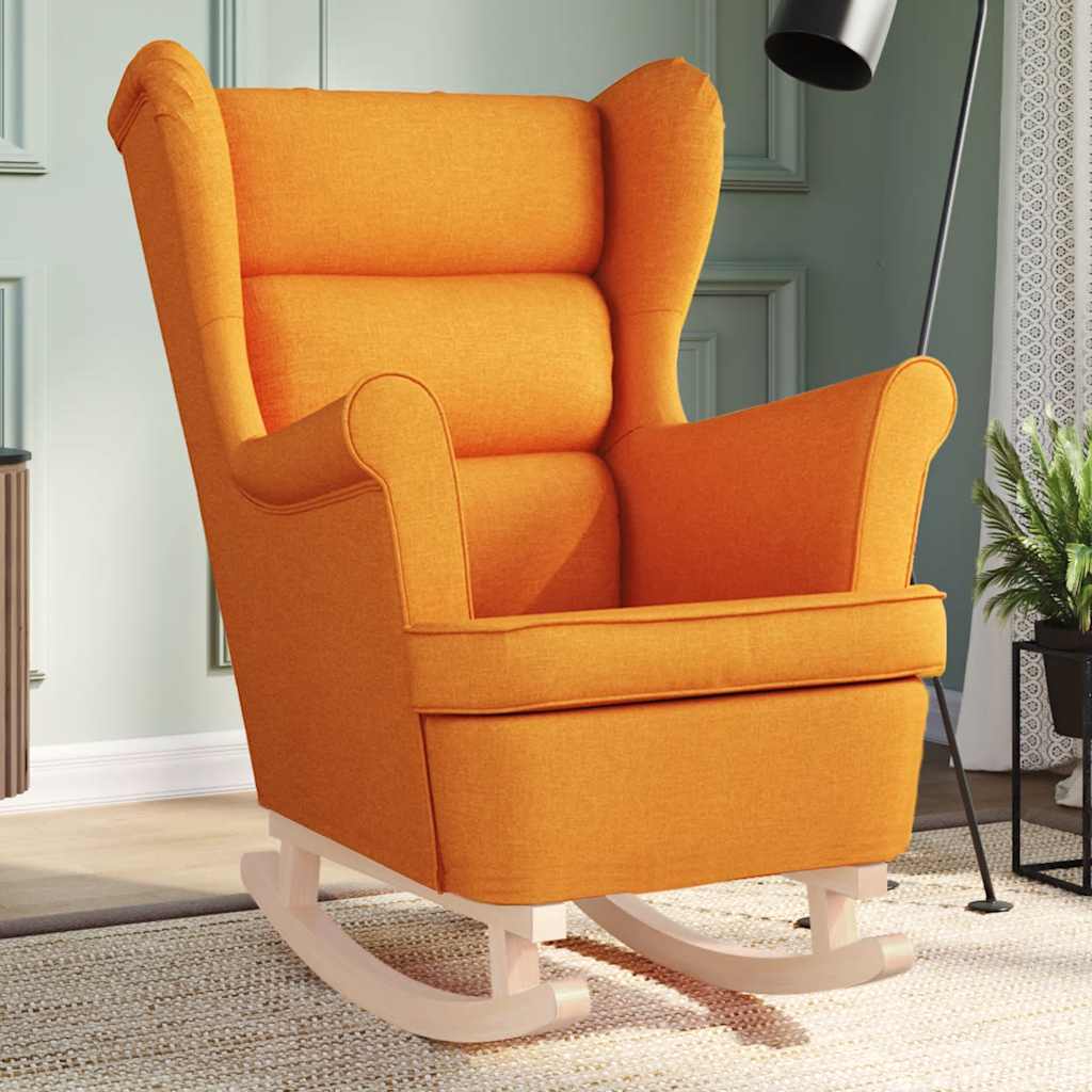 vidaXL Scaun balansoar, galben închis, 74x90x102 cm, material textil