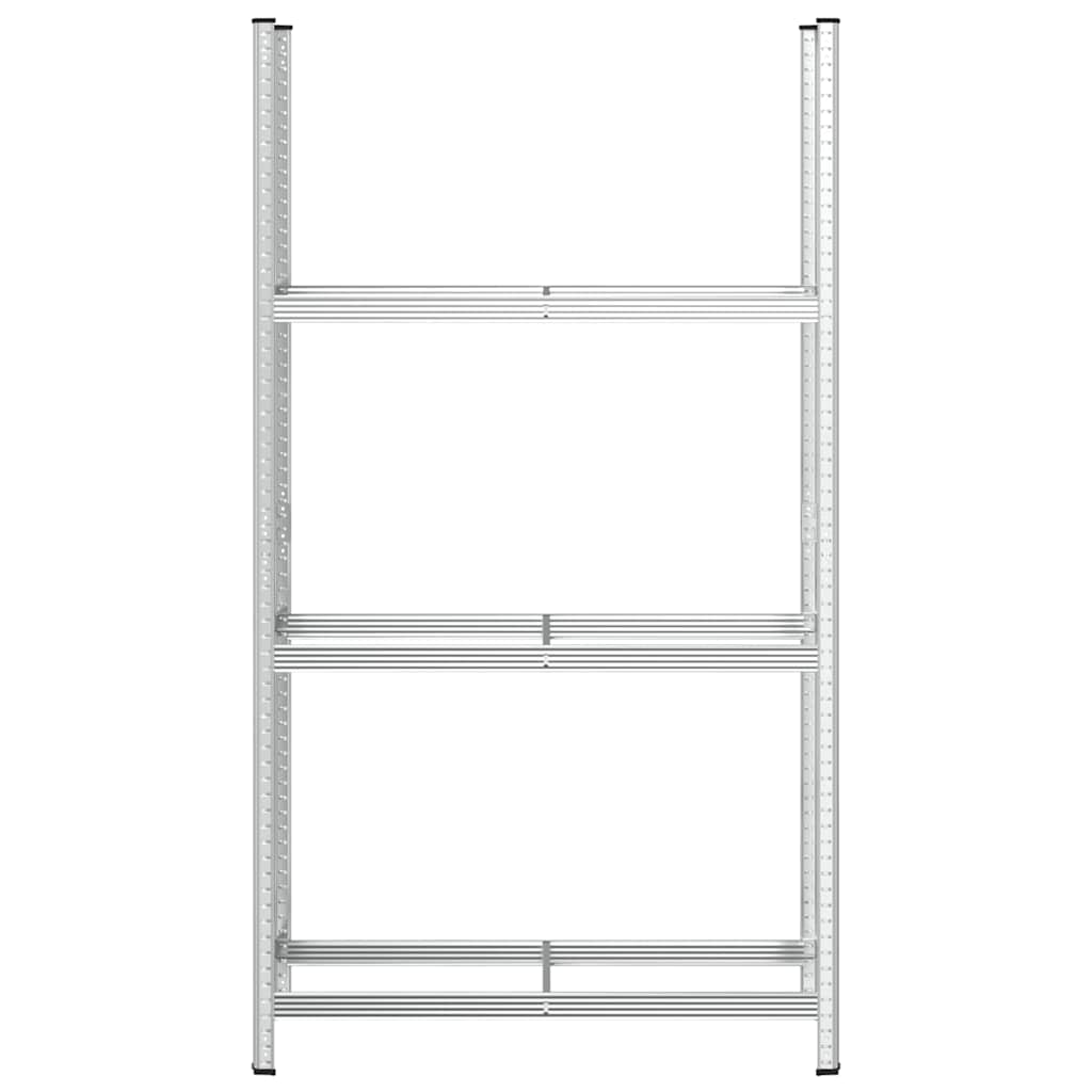 vidaXL Raft pentru anvelope cu 3 straturi, argintiu 110x40x200 cm oțel vidaXL Raft pentru anvelope cu 3 straturi, argintiu 110x40x200 cm oțel