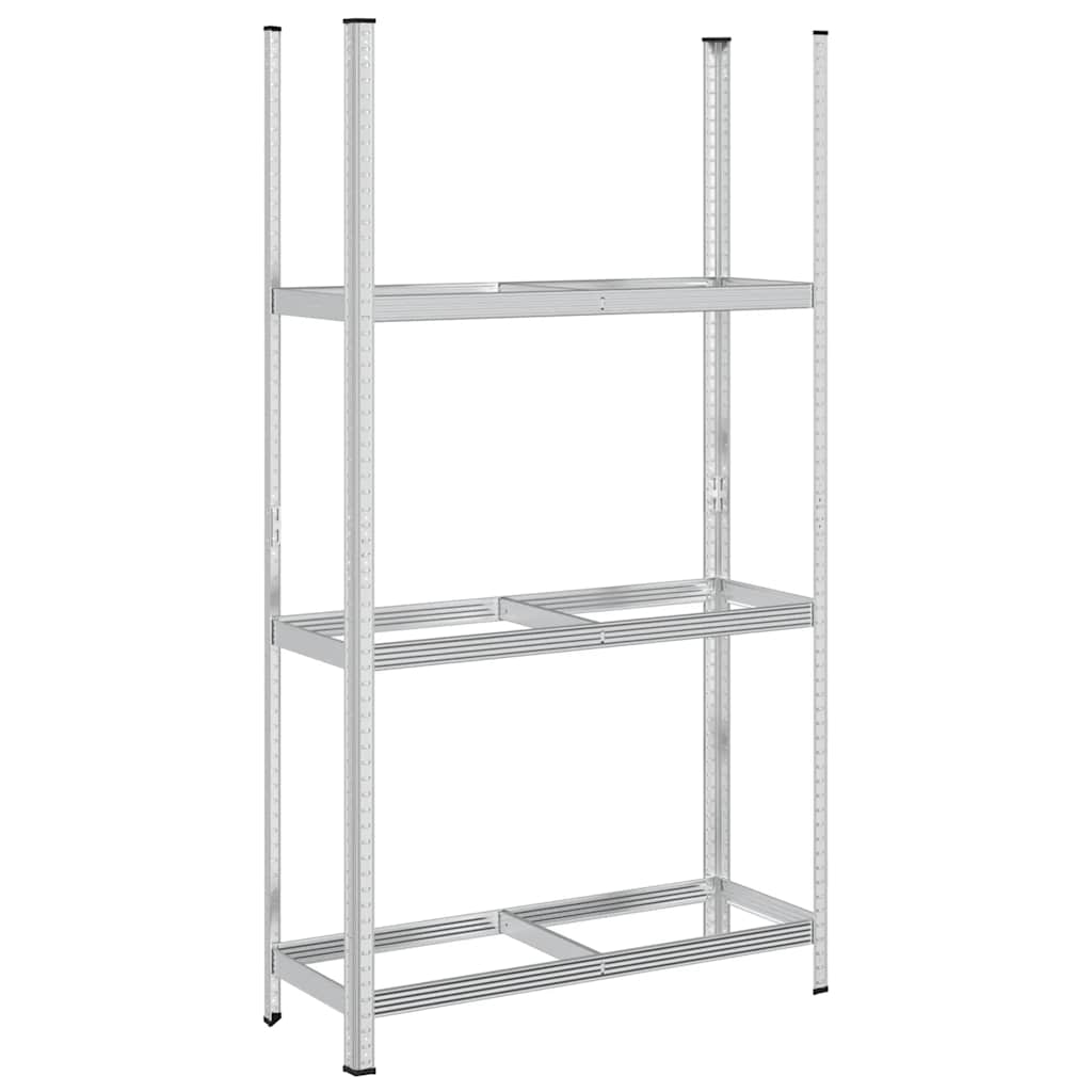 vidaXL Raft pentru anvelope cu 3 straturi, argintiu 110x40x200 cm oțel vidaXL Raft pentru anvelope cu 3 straturi, argintiu 110x40x200 cm oțel