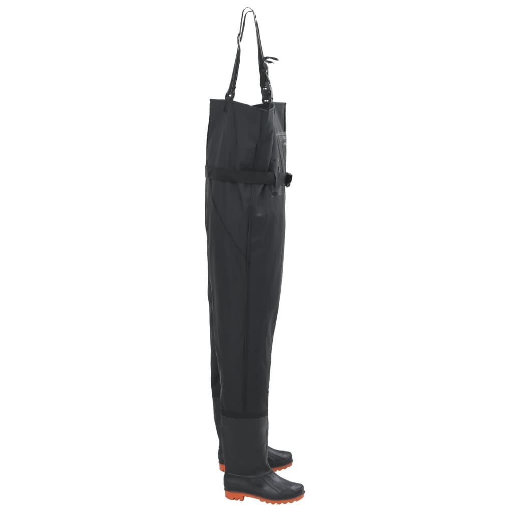 vidaXL Salopetă cu pieptar, cizme și curea, negru, mărimea 39 vidaXL Salopetă cu pieptar, cizme și curea, negru, mărimea 39