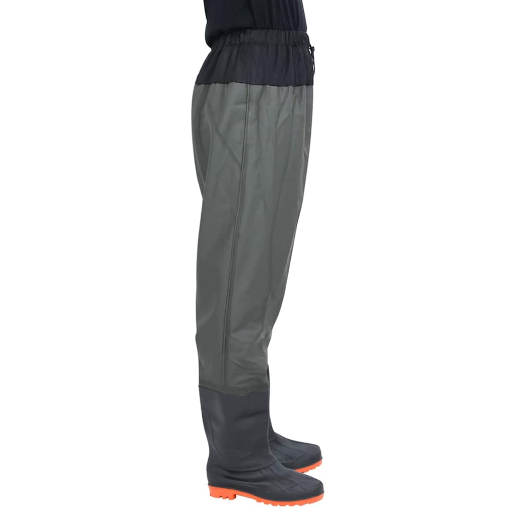 vidaXL Pantaloni cu talie înaltă cu cizme, verde închis, mărimea 40 vidaXL Pantaloni cu talie înaltă cu cizme, verde închis, mărimea 40