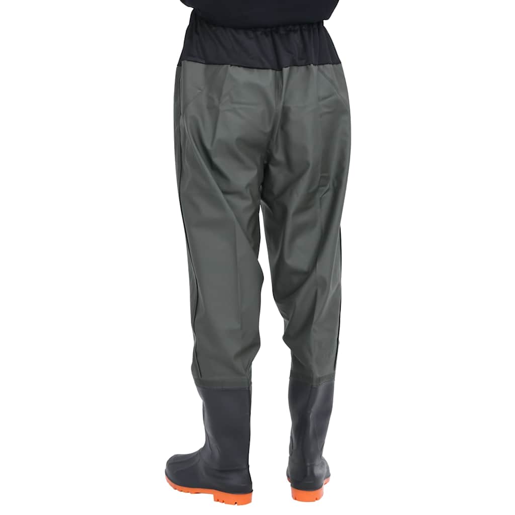 vidaXL Pantaloni cu talie înaltă cu cizme, verde închis, mărimea 45 vidaXL Pantaloni cu talie înaltă cu cizme, verde închis, mărimea 45