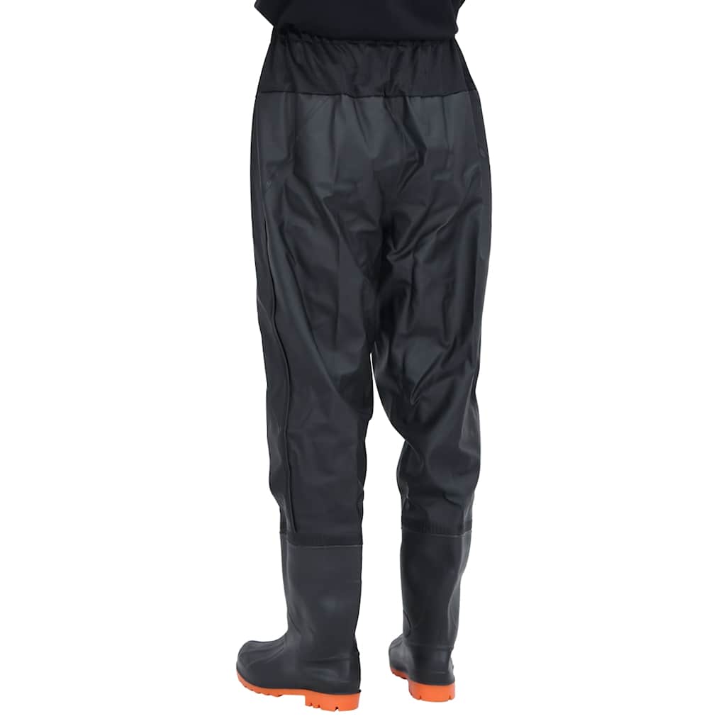 vidaXL Pantaloni cu talie înaltă cu cizme, negru, mărimea 38 vidaXL Pantaloni cu talie înaltă cu cizme, negru, mărimea 38