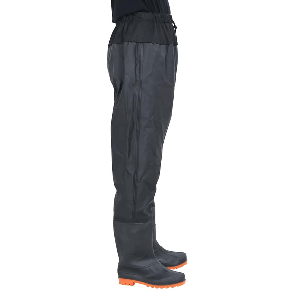 vidaXL Pantaloni cu talie înaltă cu cizme, negru, mărimea 39 vidaXL Pantaloni cu talie înaltă cu cizme, negru, mărimea 39