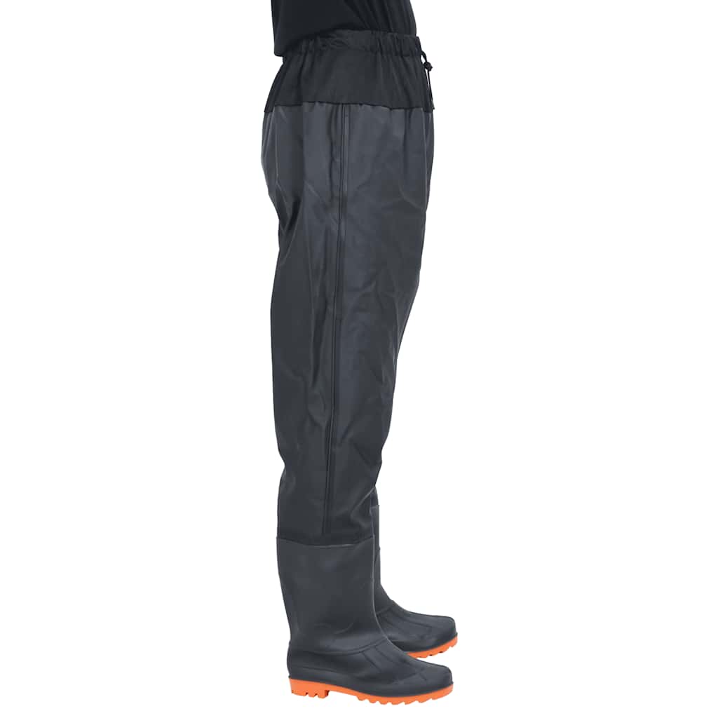 vidaXL Pantaloni cu talie înaltă cu cizme, negru, mărimea 42 vidaXL Pantaloni cu talie înaltă cu cizme, negru, mărimea 42