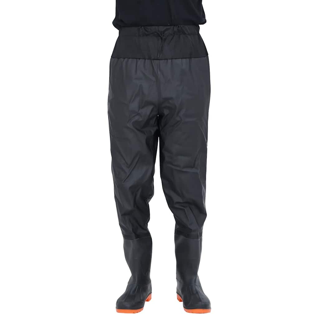vidaXL Pantaloni cu talie înaltă cu cizme, negru, mărimea 46 vidaXL Pantaloni cu talie înaltă cu cizme, negru, mărimea 46