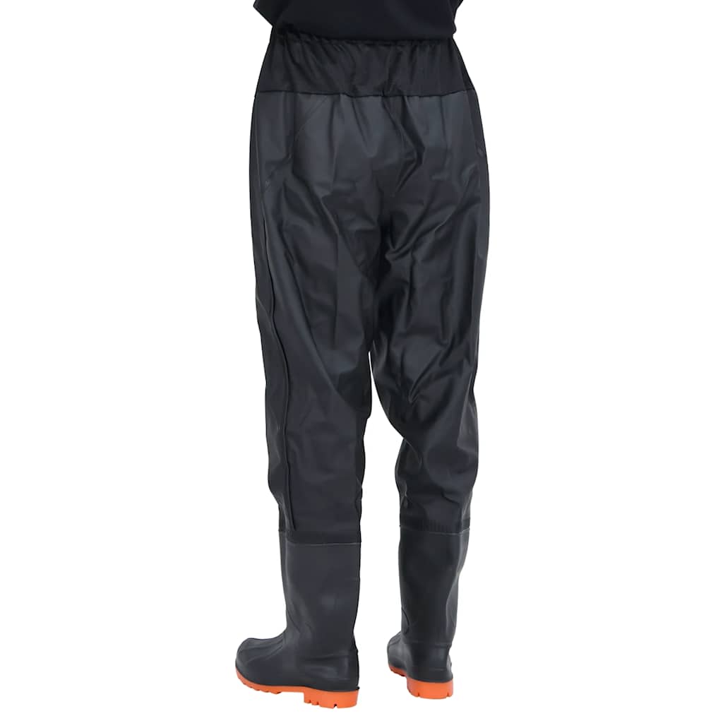vidaXL Pantaloni cu talie înaltă cu cizme, negru, mărimea 46 vidaXL Pantaloni cu talie înaltă cu cizme, negru, mărimea 46