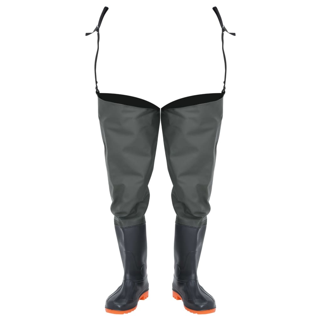 vidaXL Cizme lungi pescărești, verde închis, mărimea 44 vidaXL Cizme lungi pescărești, verde închis, mărimea 44
