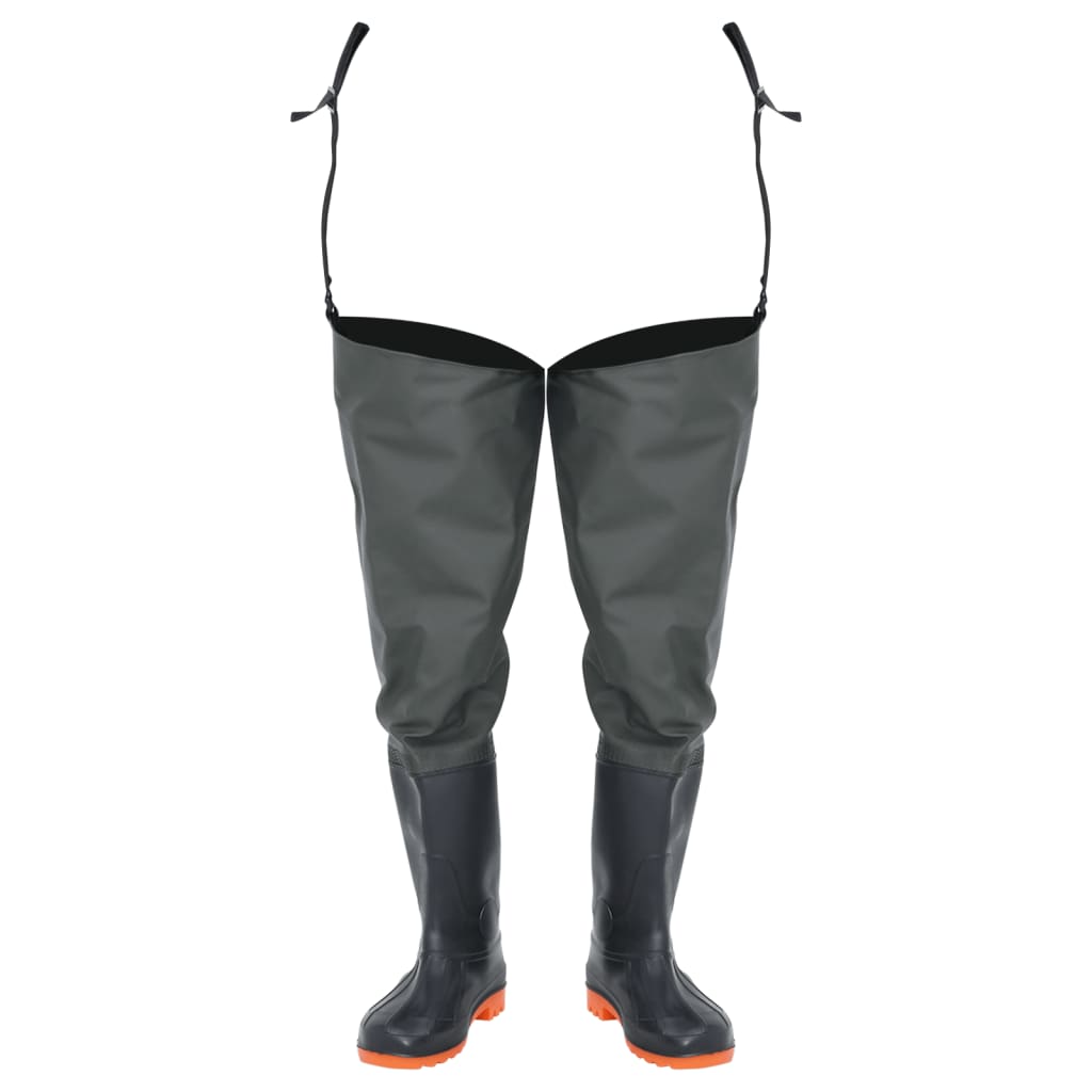 vidaXL Cizme lungi pescărești, verde închis, mărimea 46 vidaXL Cizme lungi pescărești, verde închis, mărimea 46