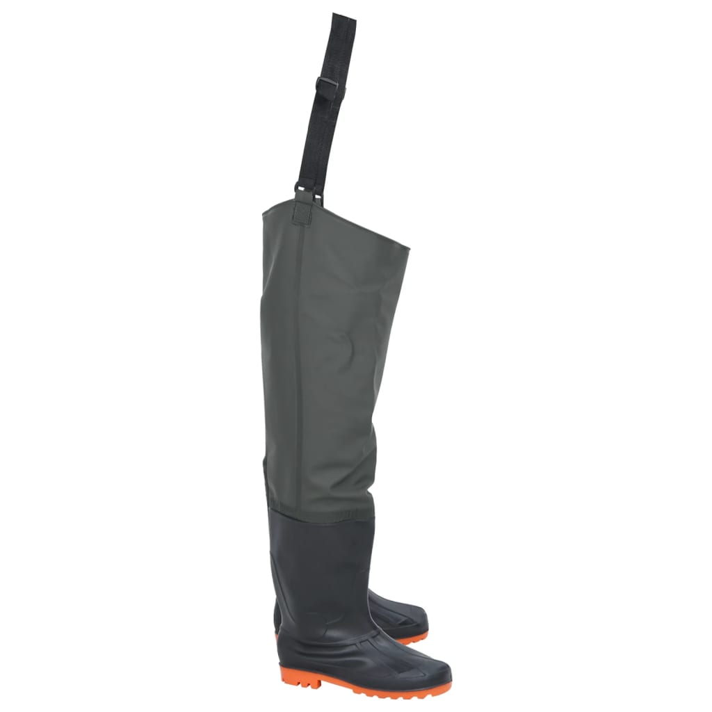 vidaXL Cizme lungi pescărești, verde închis, mărimea 46 vidaXL Cizme lungi pescărești, verde închis, mărimea 46