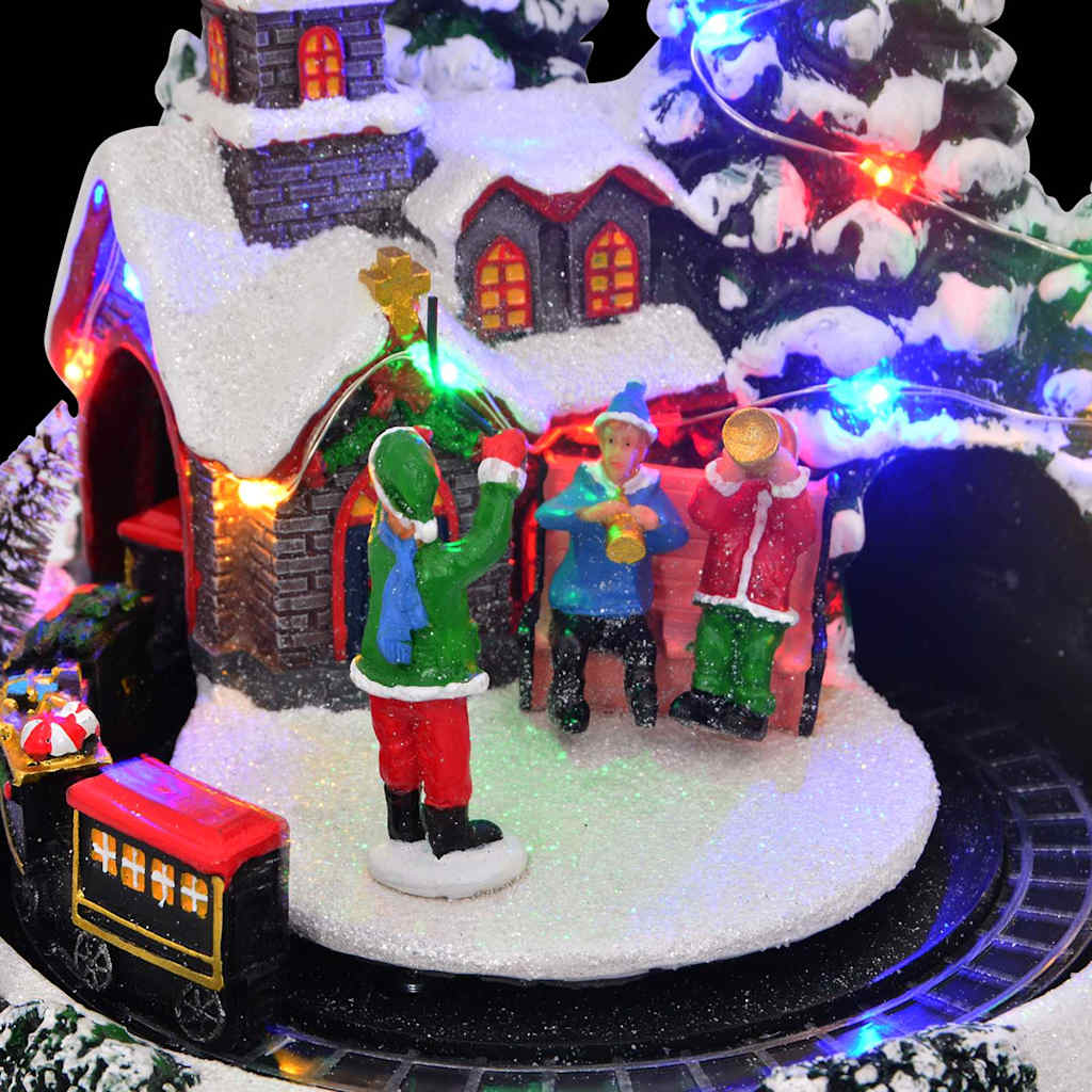 vidaXL Decor de Crăciun pentru masă Multicolour 16 x 16 x 19 cm Rășină