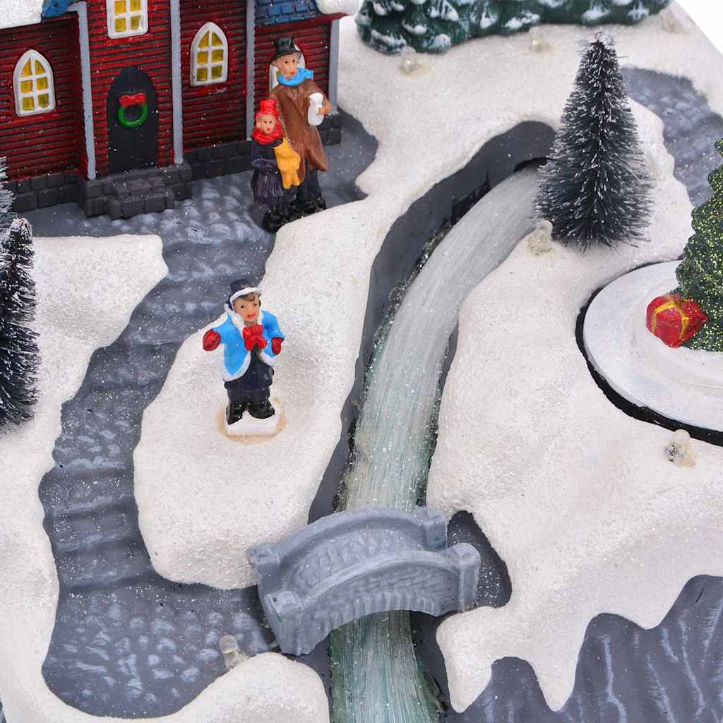 vidaXL Decorațiune sat de Crăciun Multicolour 20.5 x 17 x 21 cm