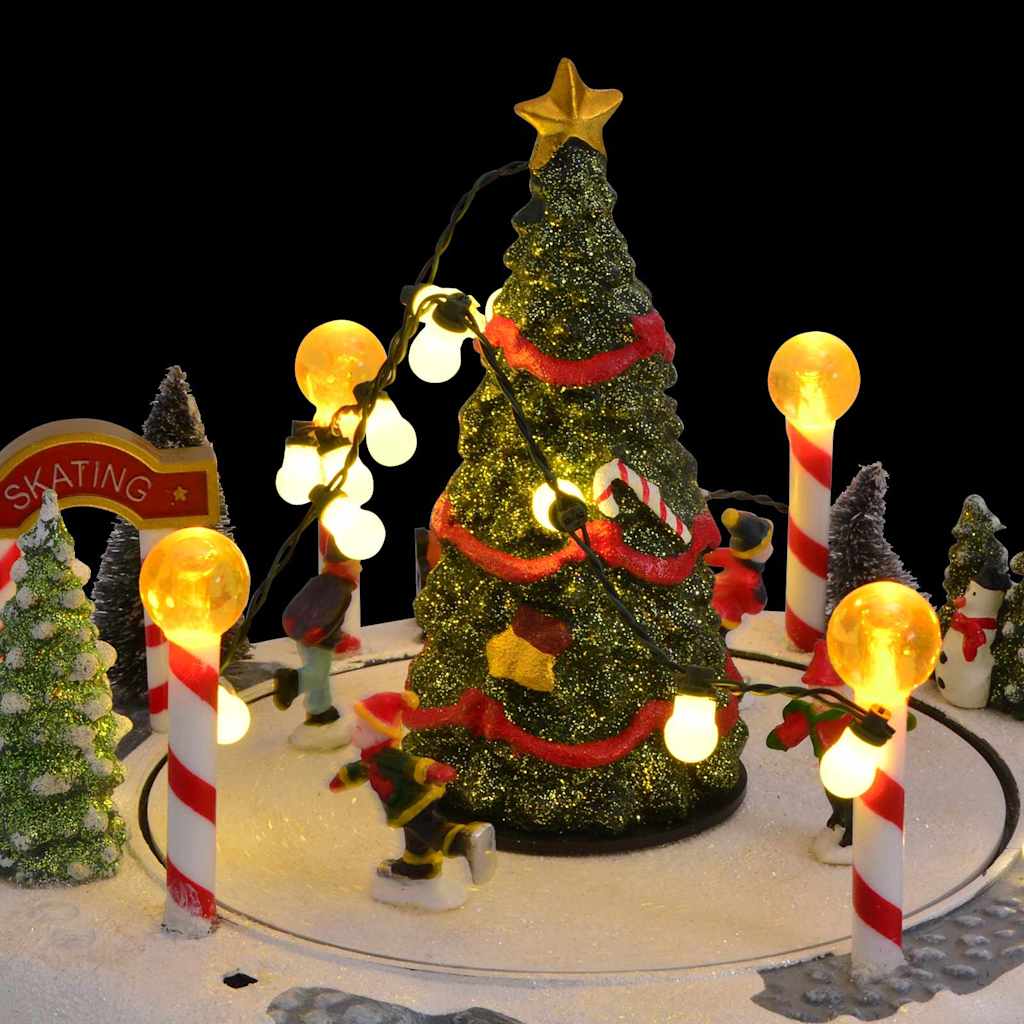 vidaXL Decorațiune sat de Crăciun Multicolour 22 x 21.5 x 17 cm