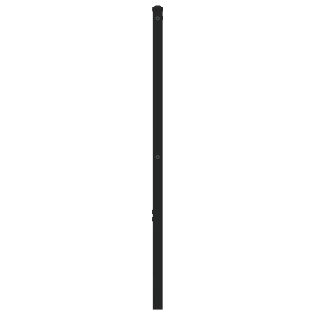 vidaXL Tăblie de pat, stejar maro, 200 cm, lemn prelucrat și oțel