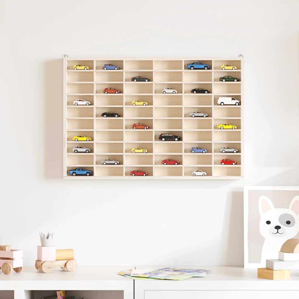 vidaXL Vitrina de colecție din lemn cu 60 de compartimente vidaXL Vitrina de colecție din lemn cu 60 de compartimente