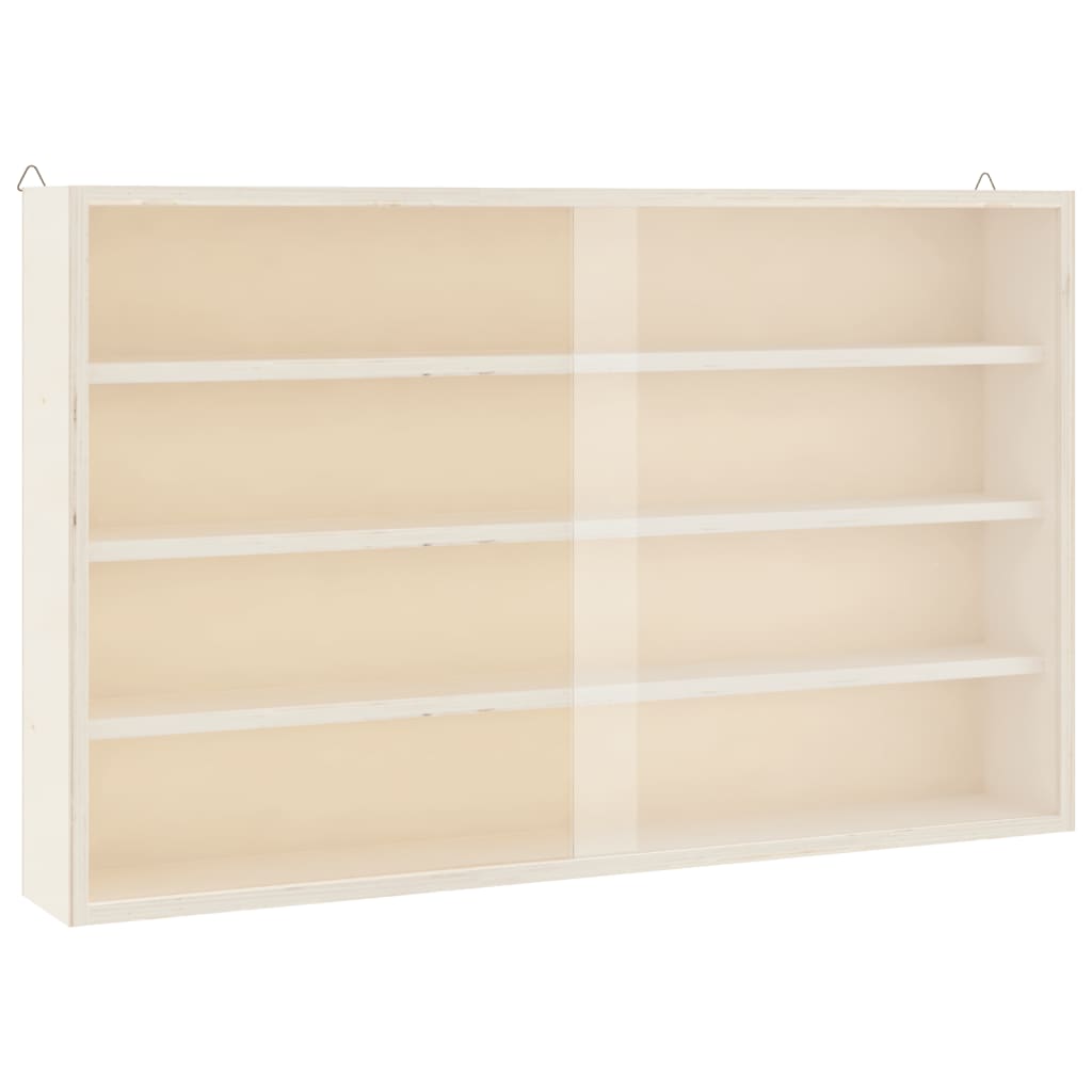 vidaXL Vitrina de colecție din lemn cu uși 60x8,5x37 cm vidaXL Vitrina de colecție din lemn cu uși 60x8,5x37 cm