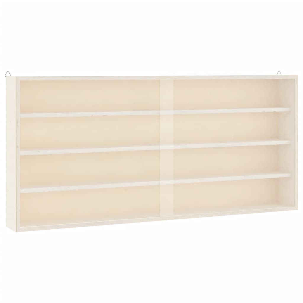 vidaXL Vitrina de colecție din lemn cu uși 80x8,5x37 cm vidaXL Vitrina de colecție din lemn cu uși 80x8,5x37 cm