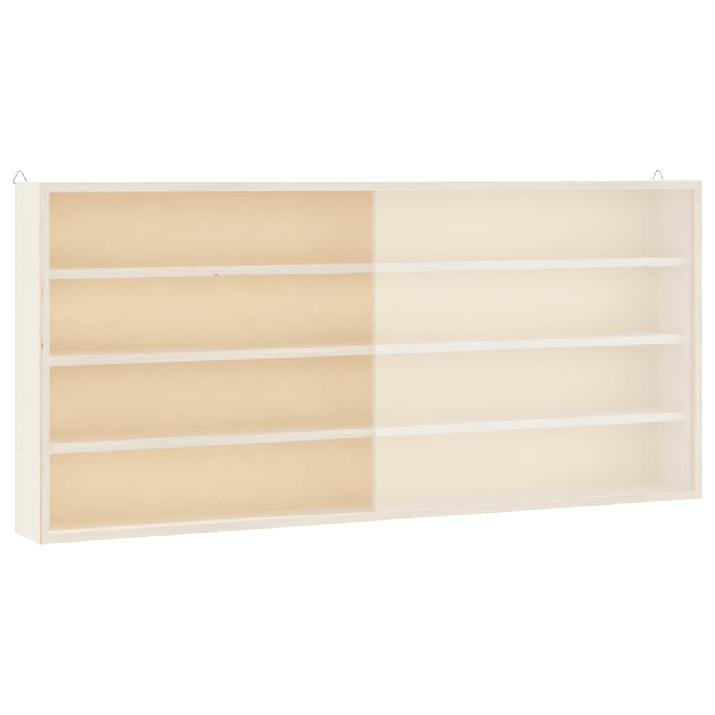 vidaXL Vitrina de colecție din lemn cu uși 80x8,5x37 cm vidaXL Vitrina de colecție din lemn cu uși 80x8,5x37 cm