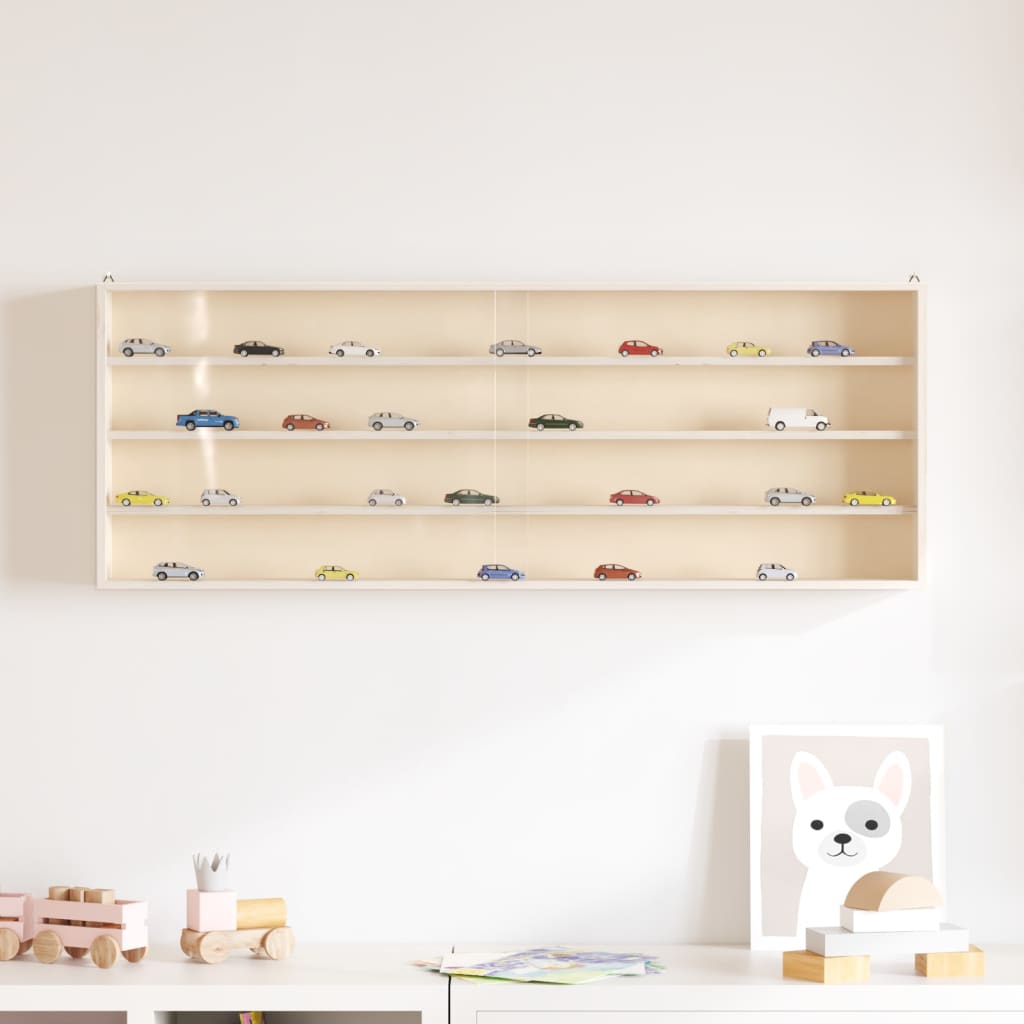 vidaXL Vitrina de colecție din lemn cu uși 100x8,5x37 cm