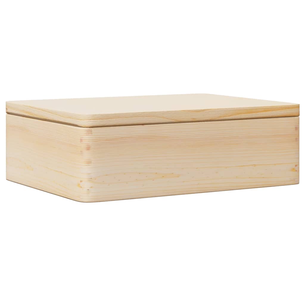 vidaXL Cutie din lemn cu capac 40x30x13 cm din lemn masiv de pin