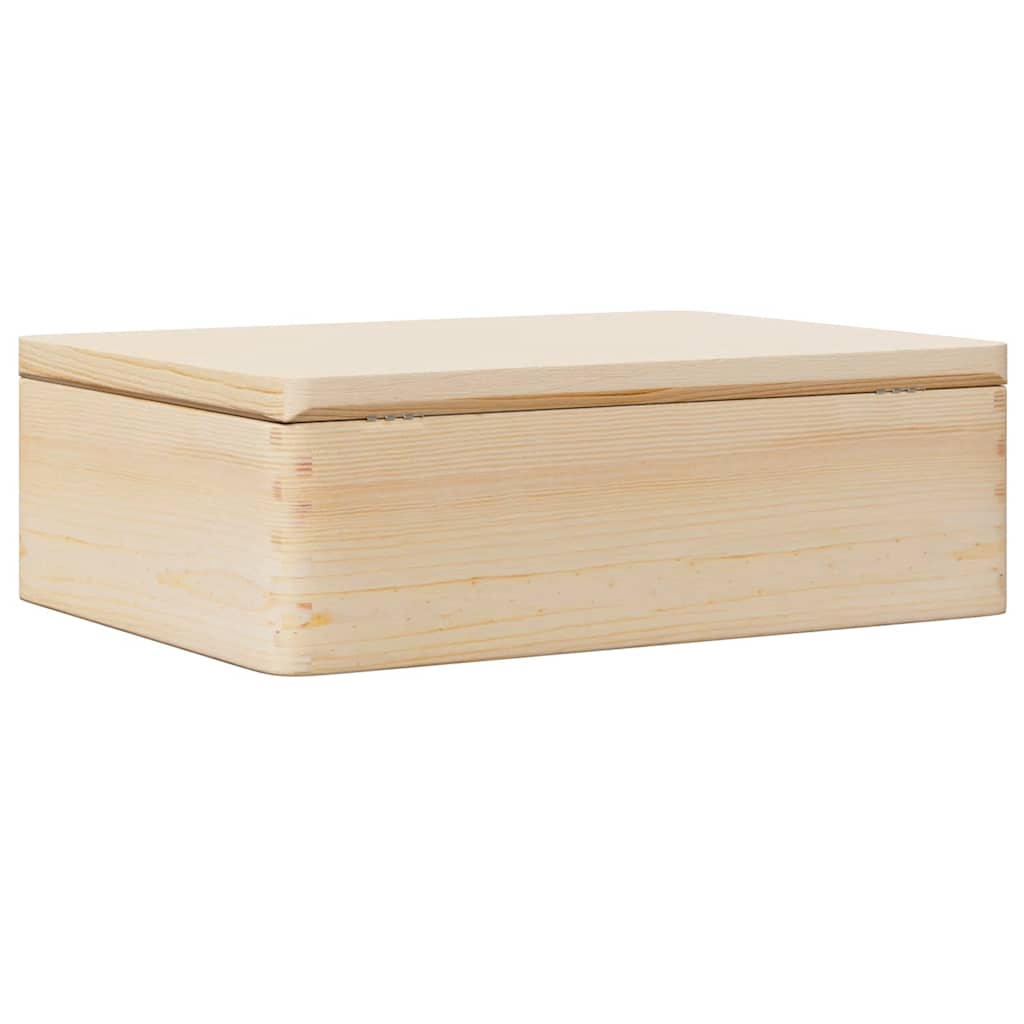 vidaXL Cutie din lemn cu capac 40x30x13 cm din lemn masiv de pin