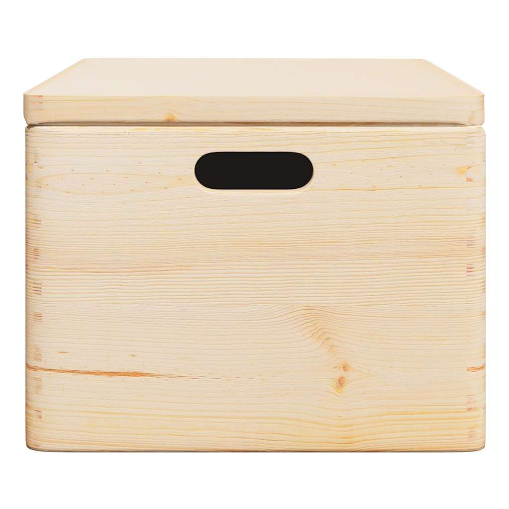 vidaXL Cutie din lemn cu capac 40x30x23 cm din lemn masiv de pin vidaXL Cutie din lemn cu capac 40x30x23 cm din lemn masiv de pin