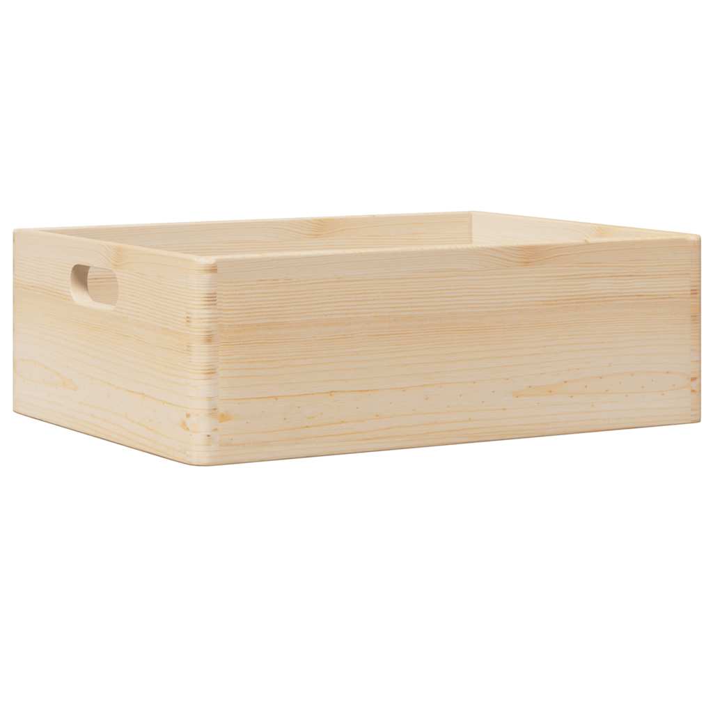 vidaXL Cutie din lemn cu mânere 40x30x13 cm din lemn masiv de pin vidaXL Cutie din lemn cu mânere 40x30x13 cm din lemn masiv de pin