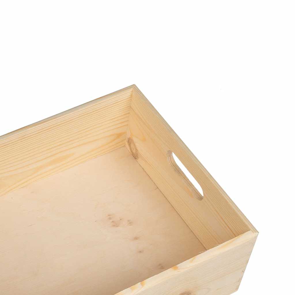 vidaXL Cutie din lemn cu mânere 40x30x13 cm din lemn masiv de pin vidaXL Cutie din lemn cu mânere 40x30x13 cm din lemn masiv de pin