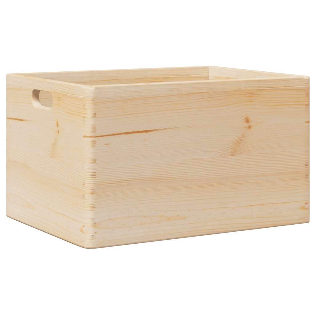 vidaXL Cutie din lemn cu mânere 40x30x23 cm din lemn masiv de pin vidaXL Cutie din lemn cu mânere 40x30x23 cm din lemn masiv de pin