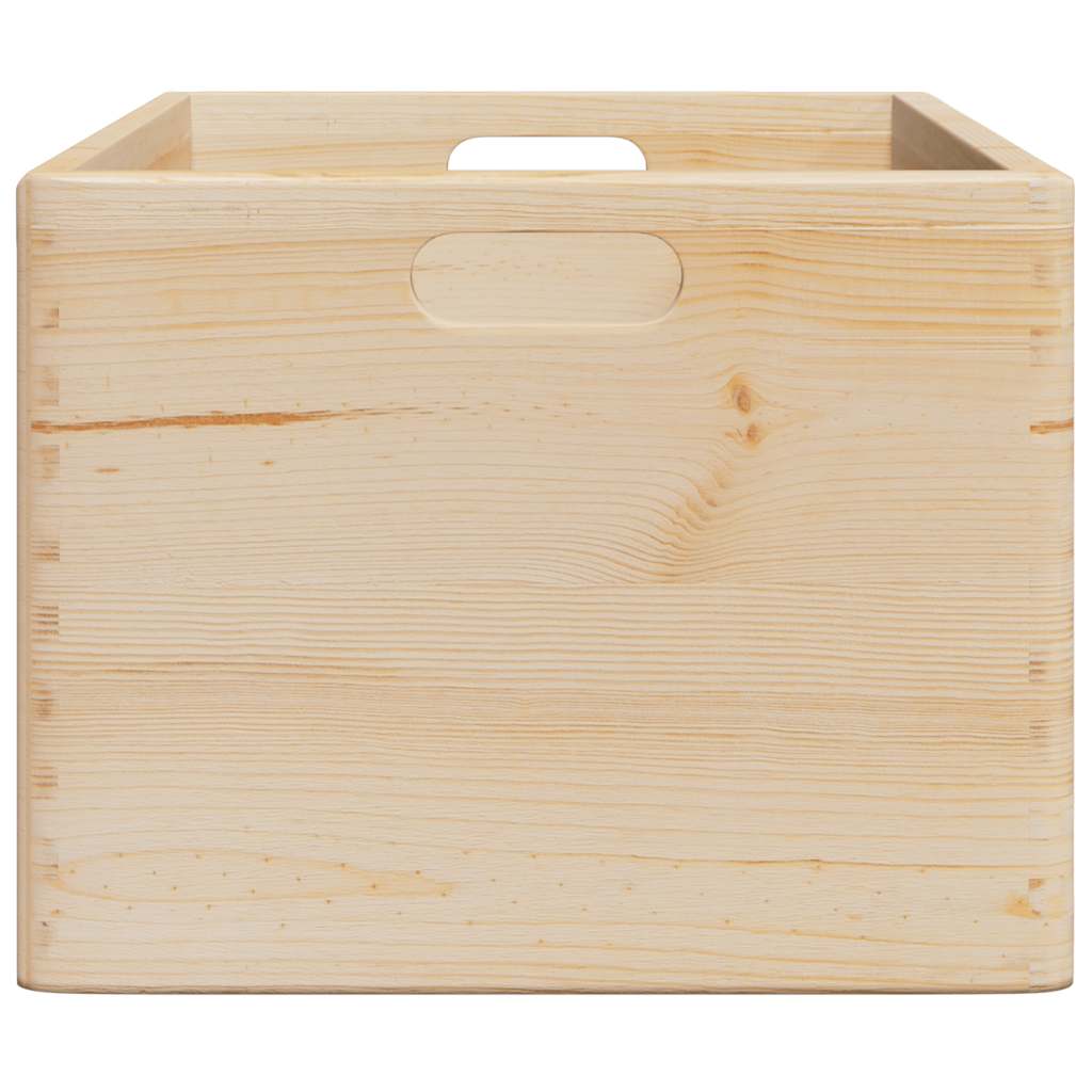 vidaXL Cutie din lemn cu mânere 40x30x23 cm din lemn masiv de pin vidaXL Cutie din lemn cu mânere 40x30x23 cm din lemn masiv de pin