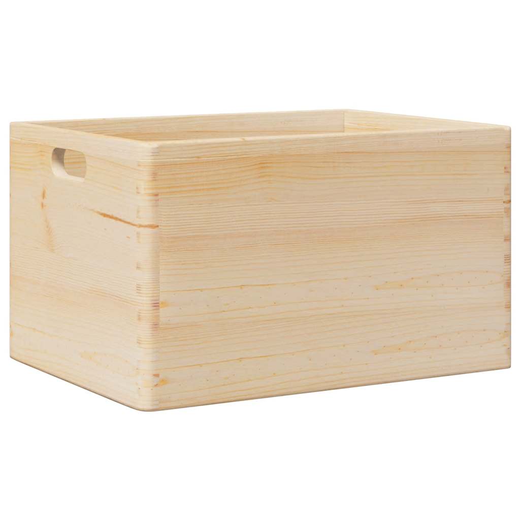 vidaXL Cutie din lemn cu mânere 40x30x23 cm din lemn masiv de pin vidaXL Cutie din lemn cu mânere 40x30x23 cm din lemn masiv de pin