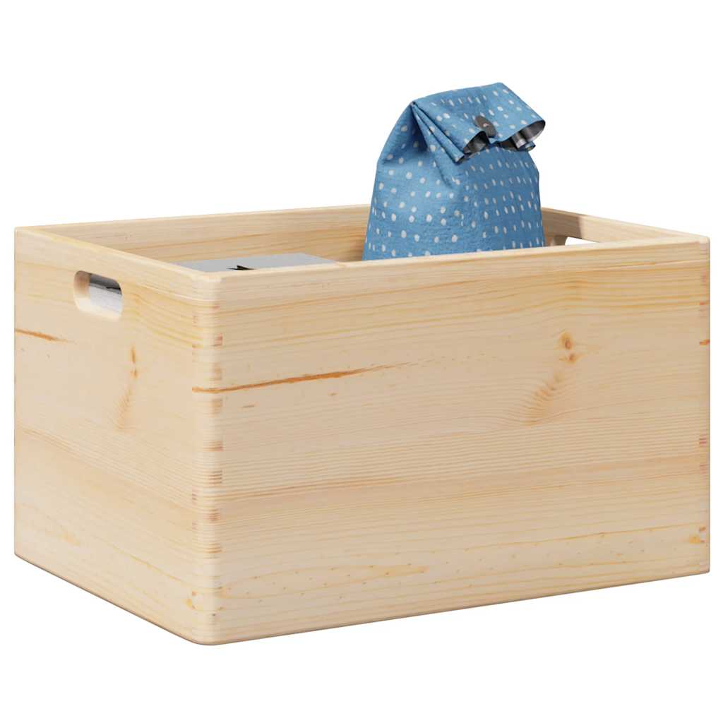 vidaXL Cutie din lemn cu mânere 40x30x23 cm din lemn masiv de pin vidaXL Cutie din lemn cu mânere 40x30x23 cm din lemn masiv de pin