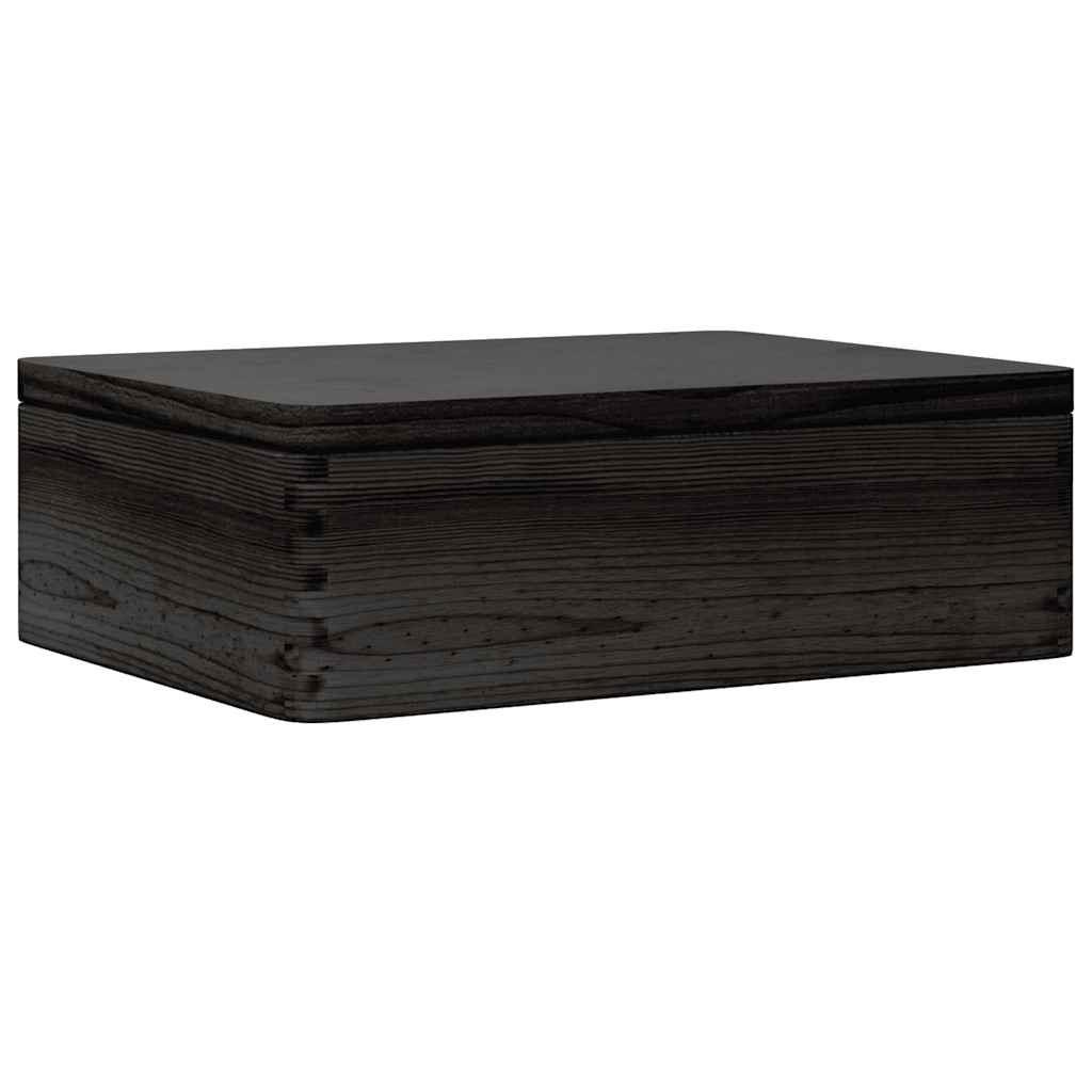 vidaXL Cutie din lemn cu capac negru 40x30x13 cm lemn masiv de pin vidaXL Cutie din lemn cu capac negru 40x30x13 cm lemn masiv de pin